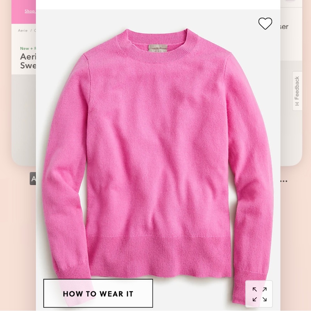 100% Cashmere J Crew Sweater - Pink